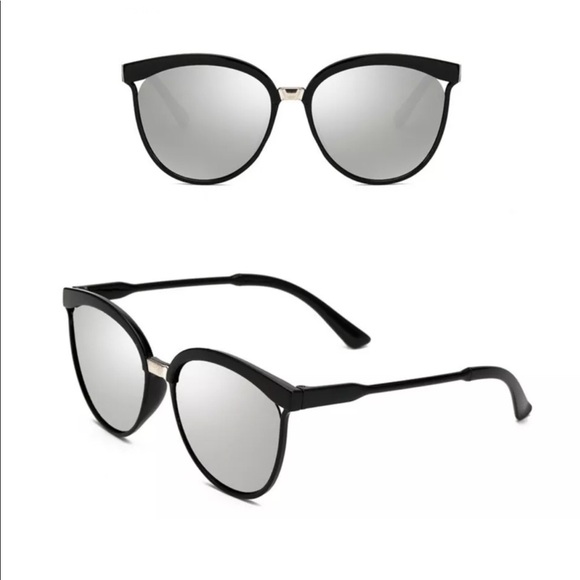 Accessories - Silver Mirrored Cat Eye Sunglasses